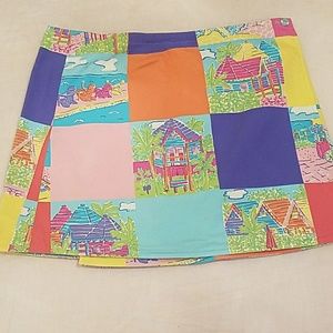 Lily Pulitzer Vintage Print Wrap Skirt
